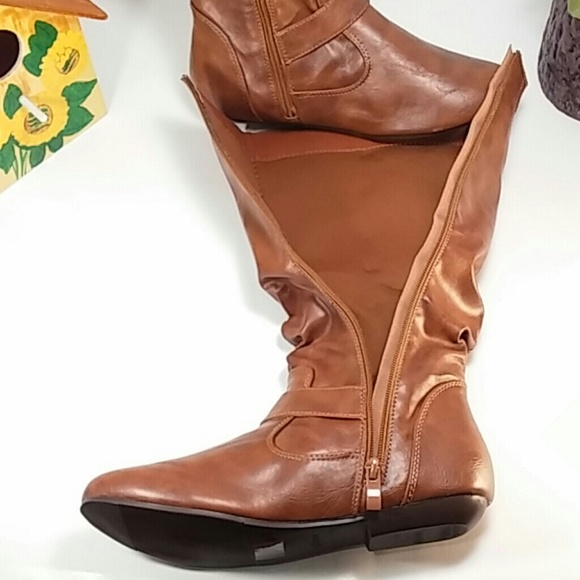 🆕 Forever Link Tan Mid Calf Almond Toe Boot 🆕 - Picture 5 of 7